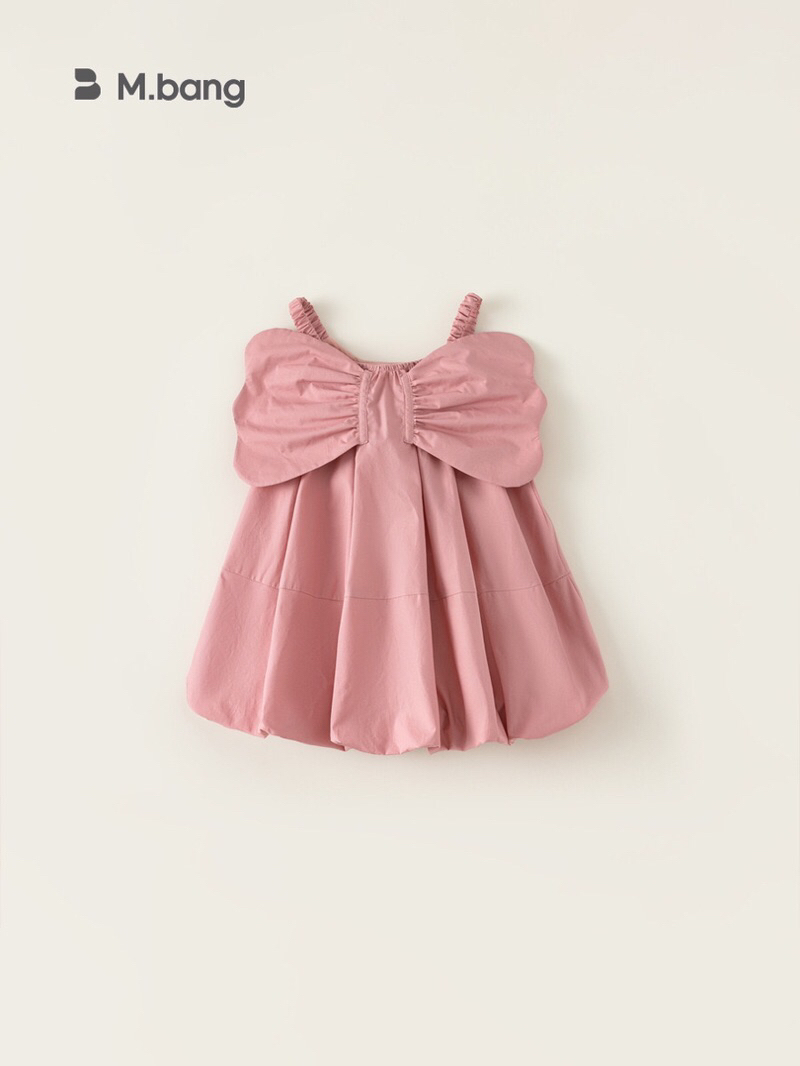 Váy bé gái Mbang cánh tiên dáng bí ngô siêu cute, Váy bé gái mùa hè Mbang chất nhẹ mát