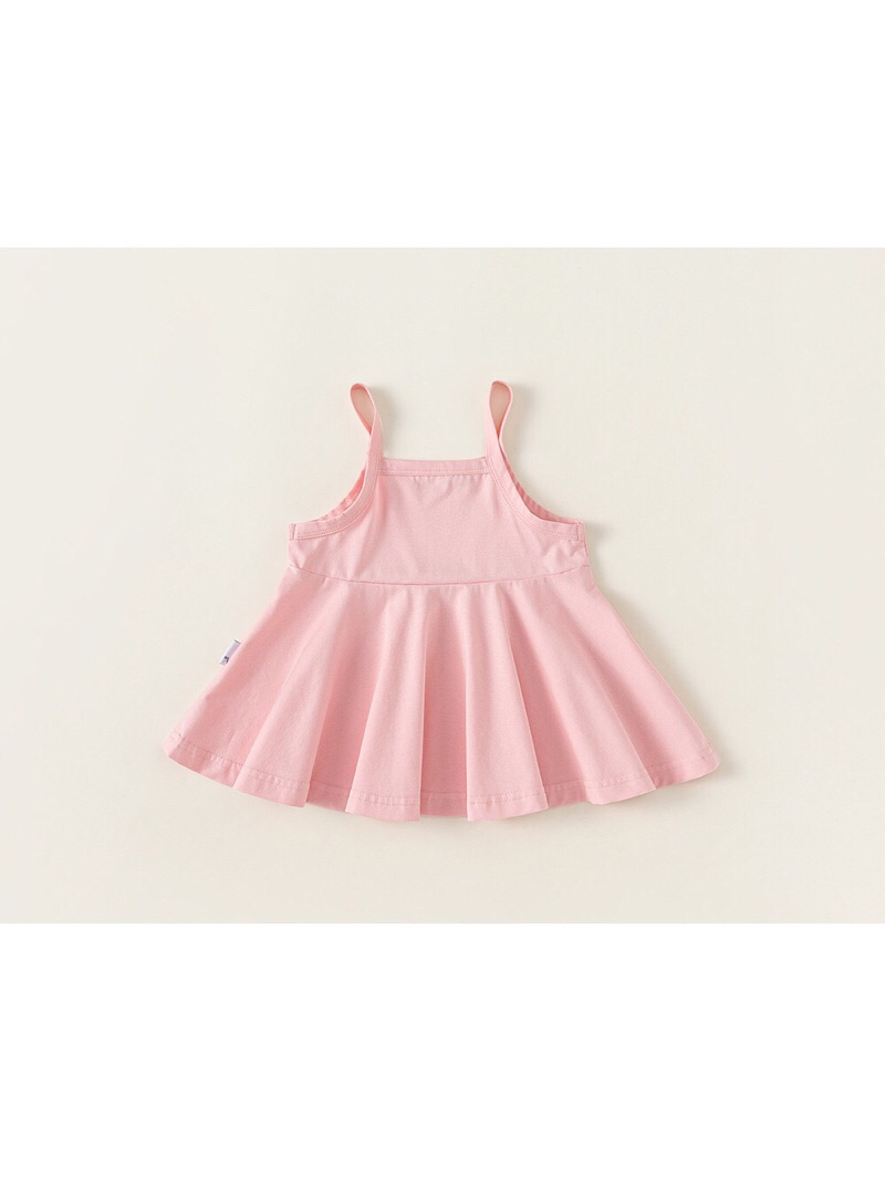 Áo hai dây bé gái Mbang chất cotton siêu mát, Áo hai dây bé gái Mbang màu hồng xinh xắn