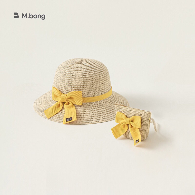 Set túi mũ cho bé gái Mbang màu vàng hồng xinh xắn