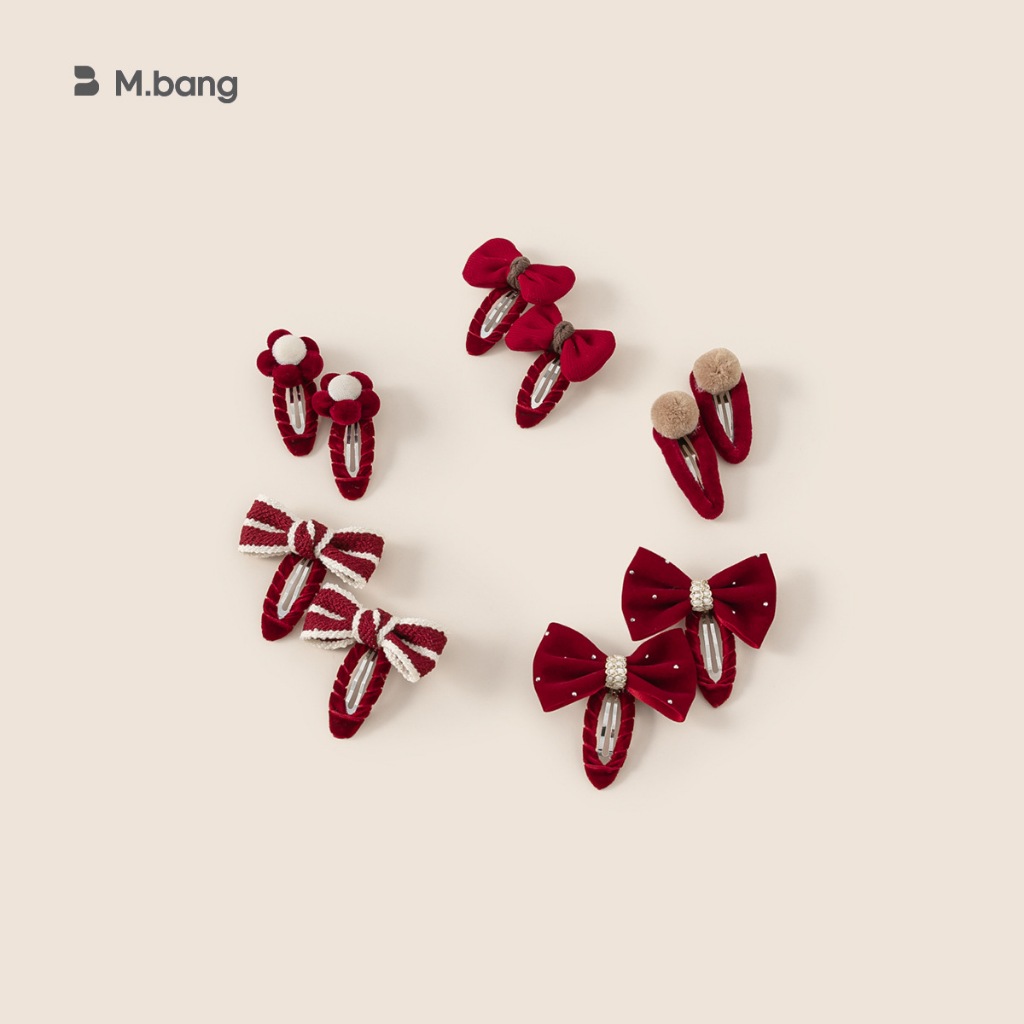 (Hàng tặng không bán) Bím tóc màu đỏ cho bé gái M.bang