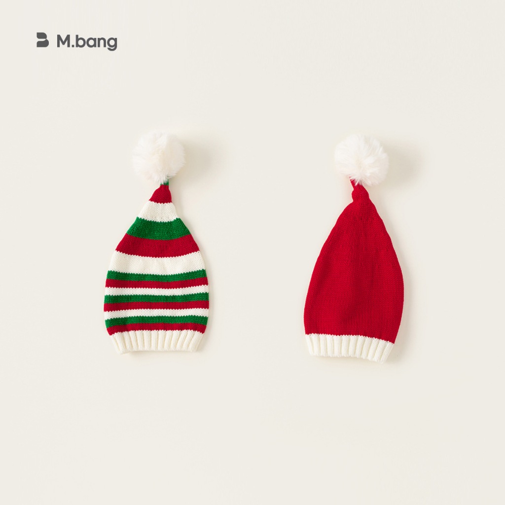 Mũ len noel tết chất siêu mềm M.bang cho bé gái