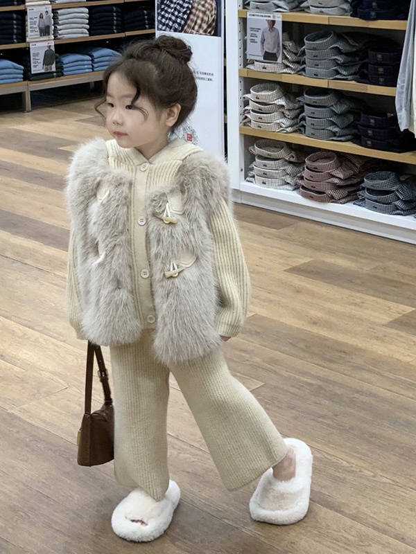 Áo gile lông sang chảnh siêu ấm M.bang cho bé gái