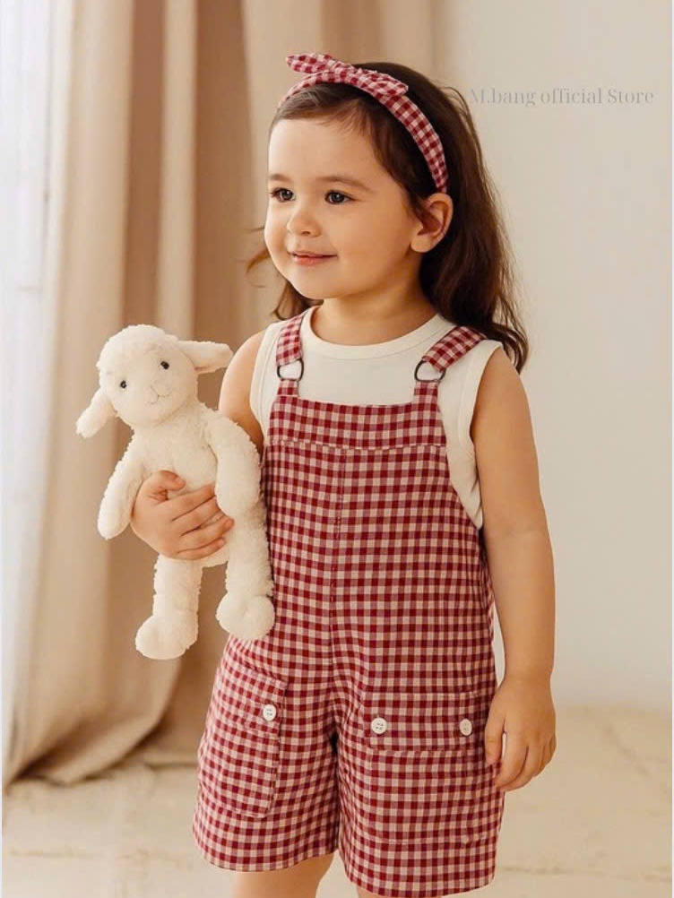 Set yếm thiết kế xinh xắn chất thoáng mát M.bang cho bé gái