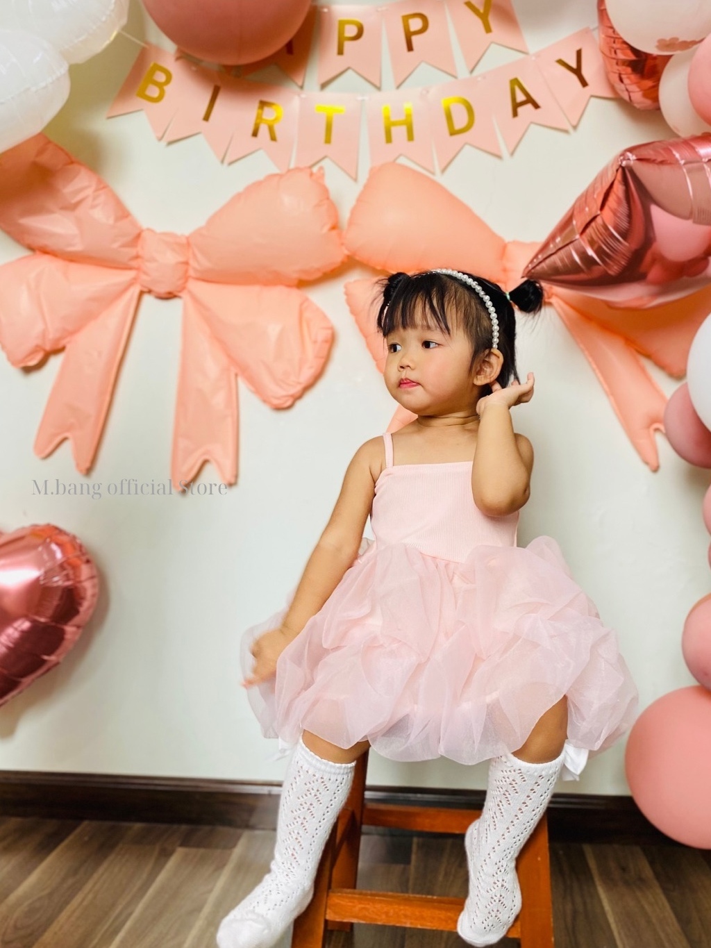 Váy công chúa bé gái Mbang xinh xắn, Váy công chúa hai dây cho bé gái Mbang
