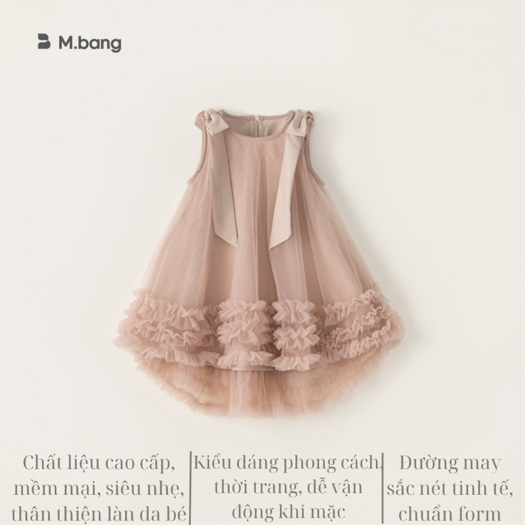 Váy công chúa voan 2 lớp sang chảnh M.bang cho bé gái