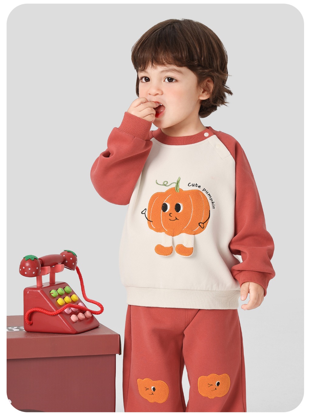 Bộ quần áo nỉ cao cấp CUTEPANDA'S cho bé trai bé gái họa tiết hoạt hình thêu nổi kiểu dáng Hàn Quốc siêu đáng yêu