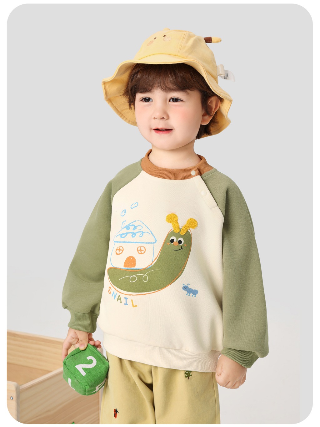 Áo Sweater Nỉ Bông Dài Tay CUTEPANDA'S Cho Bé Trai Bé Gái Phối Màu Tay Raglan Họa Tiết Dễ Thương