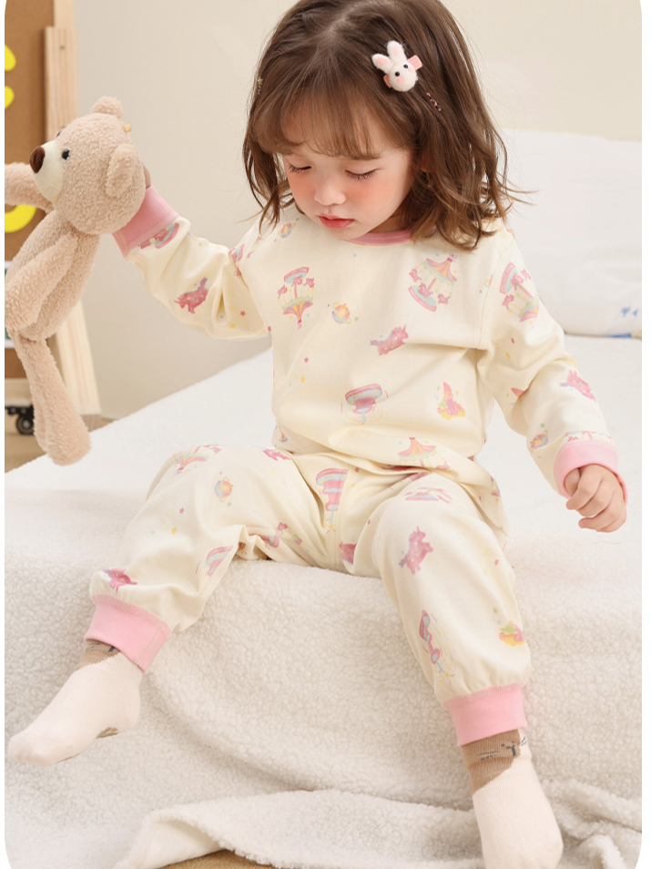 Bộ quần áo dài tay CUTEPANDA'S siêu kháng khuẩn cho bé trai bé gái chất thun cotton mềm co giãn