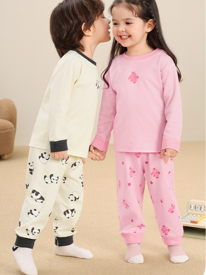Bộ quần áo dài tay CUTEPANDA'S siêu kháng khuẩn cho bé trai bé gái thun cotton cao cấp mềm mịn co giãn