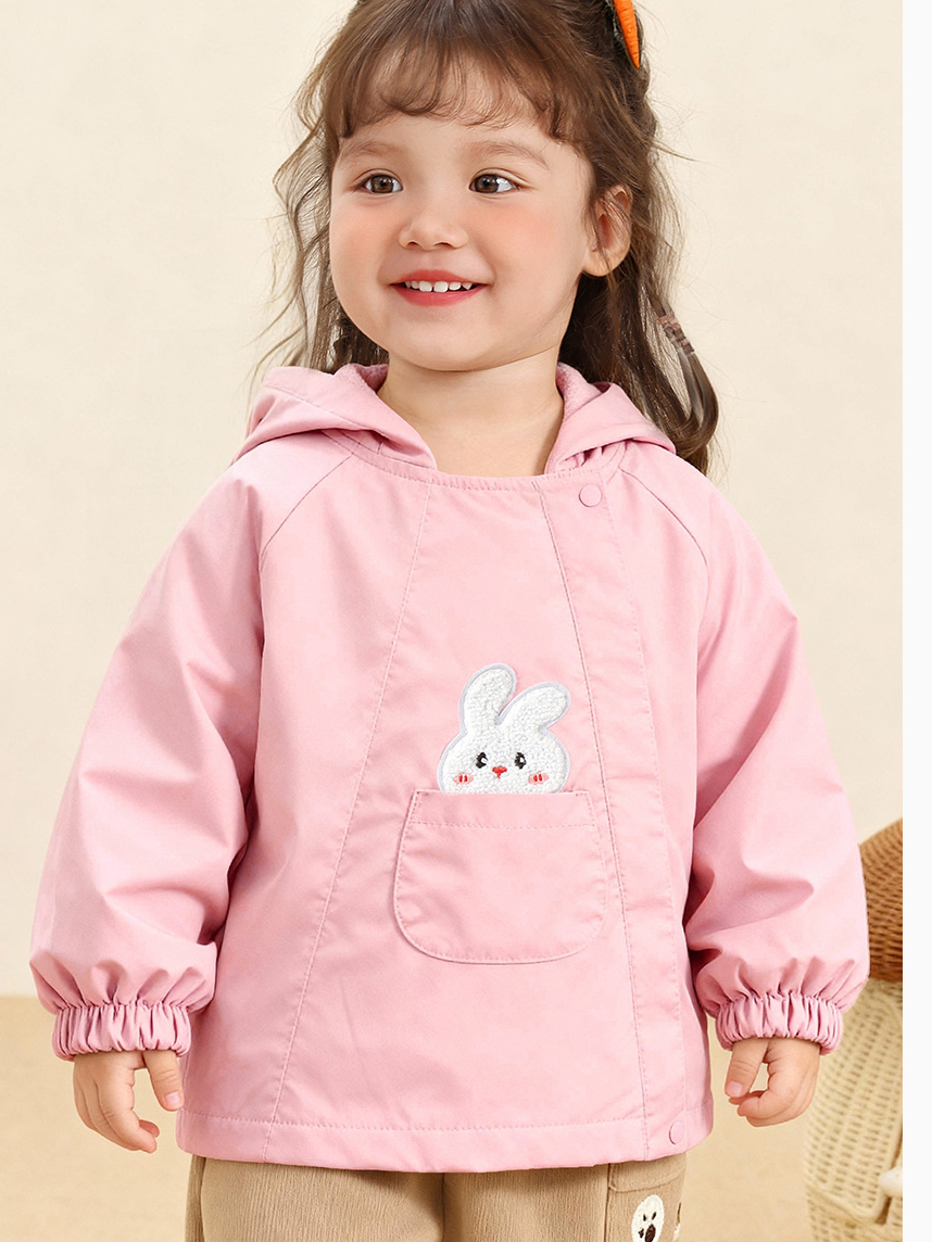 Áo khoác gió lót nỉ CUTEPANDA'S cho bé trai, bé gái chống nước, giữ nhiệt họa tiết gấu