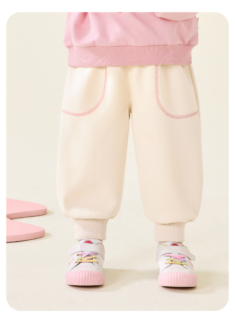 Quần Nỉ Bông Ống Bo Gấu CUTEPANDA'S Họa Tiết Thỏ Đáng Yêu Cho Bé Gái 1-8 Tuổi