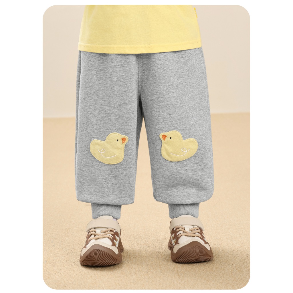 Quần Nỉ Cạp Chun Bo Gấu Họa Tiết 3D Hình Vịt Và Thỏ Xinh Xắn CUTEPANDA'S Cho Bé Trai Bé Gái