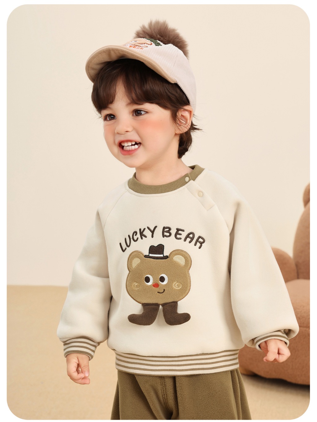 Áo Nỉ Lót Bông Siêu Ấm Thiết Kế Xinh Xắn CUTEPANDA'S Cho Bé Trai, Bé Gái
