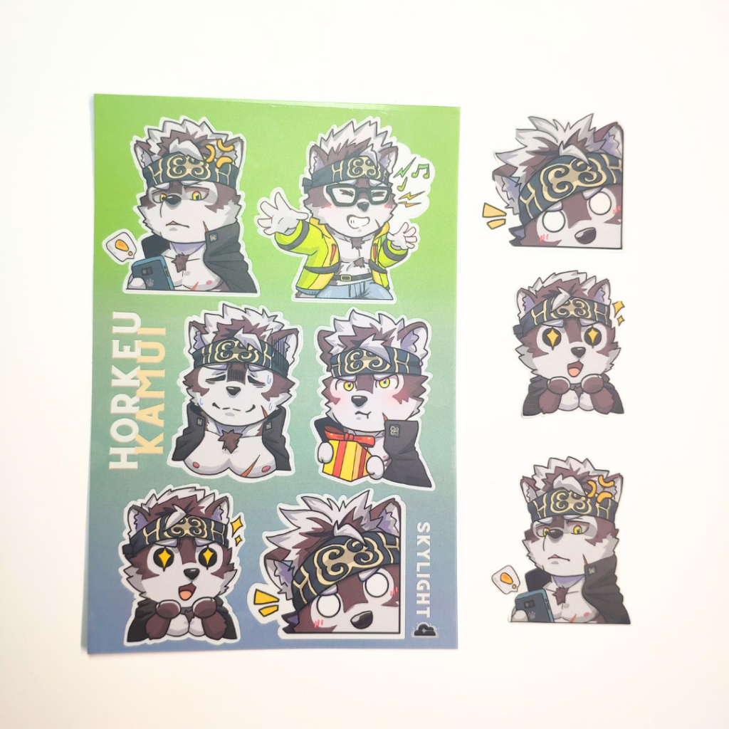 NO.03 HORKEU KAMUI - Sticker Furry Sheet A6 Decal chống nước 2