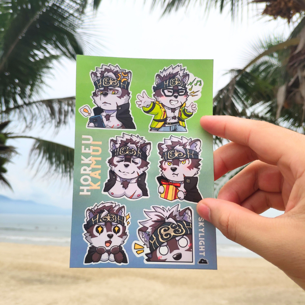 NO.03 HORKEU KAMUI - Sticker Furry Sheet A6 Decal chống nước 3
