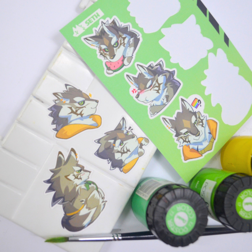 NO.09 SETH - Sticker Furry Sheet A6 Decal pvc chống nước - Tokyo Afterschool Summoners 3