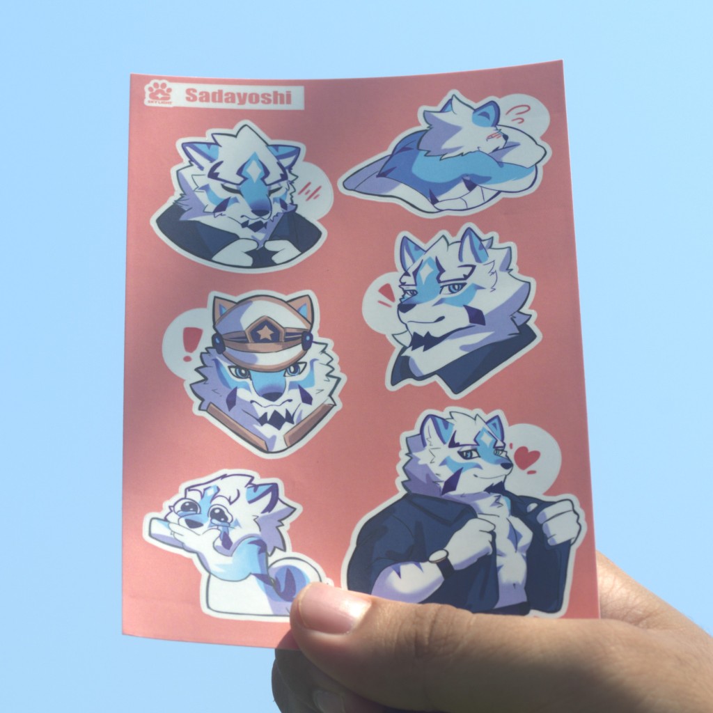 NO.13 SAYADOSHI - Live A Hero - Sticker Furry Sheet A6 Decal PVC chống nước 3