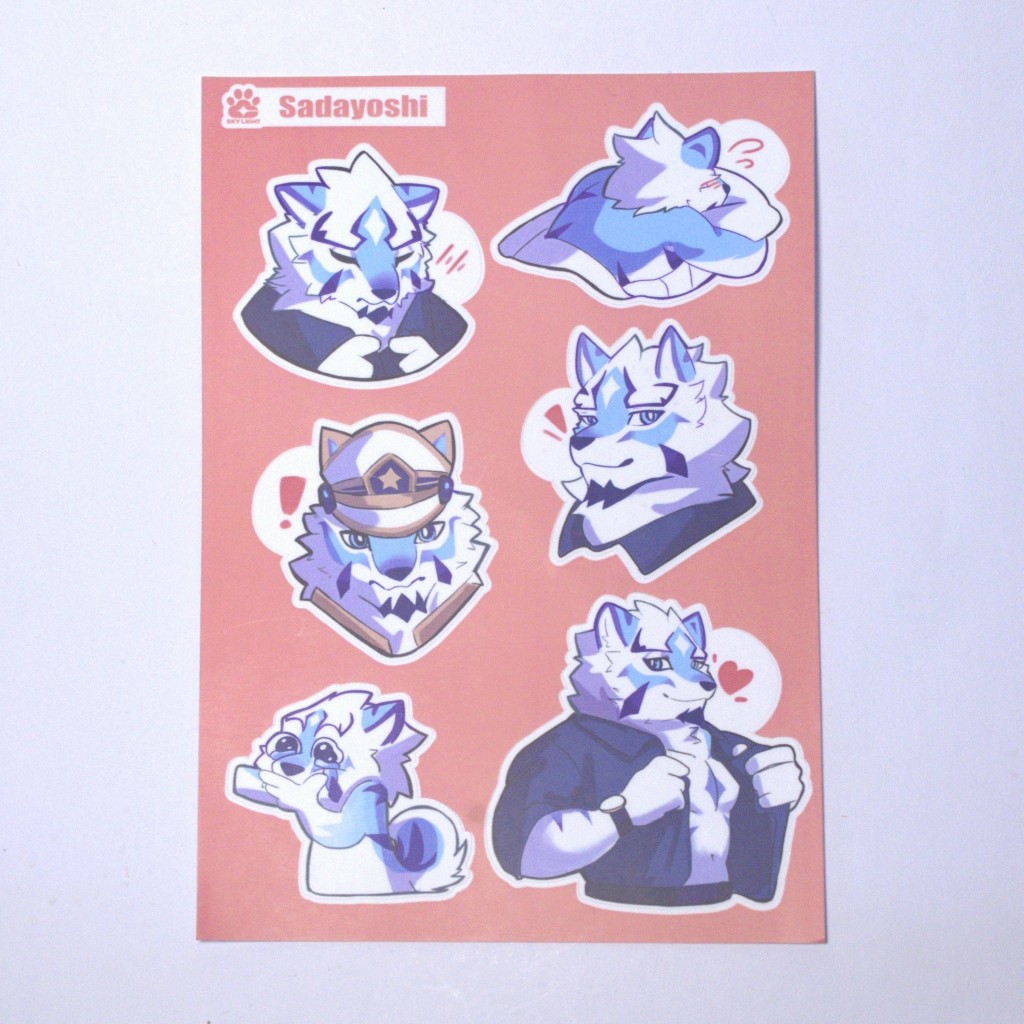 NO.13 SAYADOSHI - Live A Hero - Sticker Furry Sheet A6 Decal PVC chống nước 2