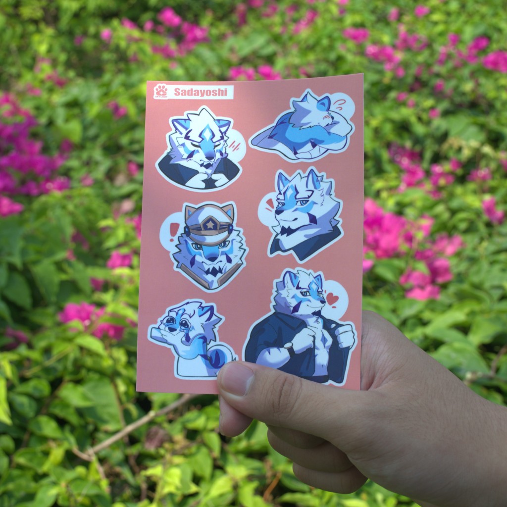 NO.13 SAYADOSHI - Live A Hero - Sticker Furry Sheet A6 Decal PVC chống nước 5
