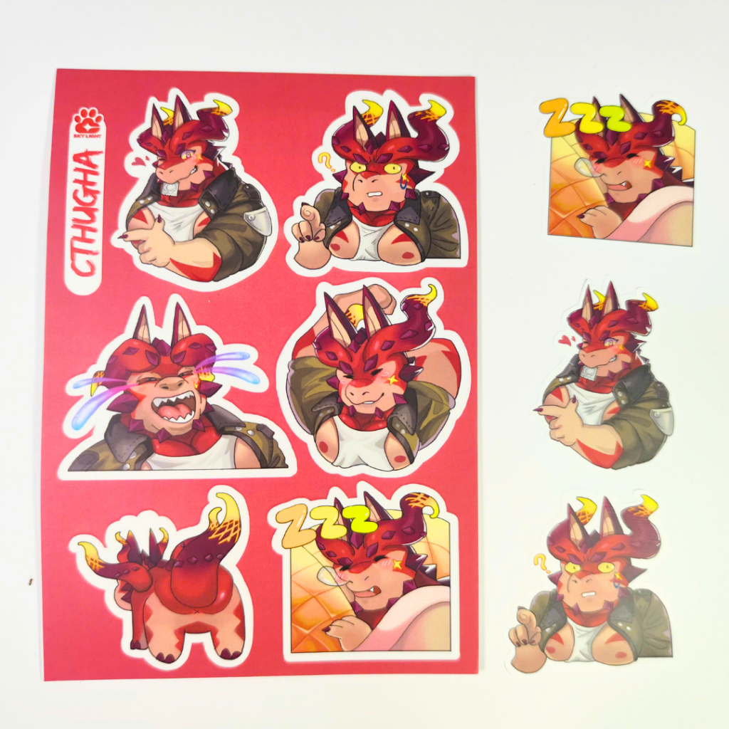 NO.15 CTHUGHA- Sticker Furry Sheet A6 Decal chống nước 2