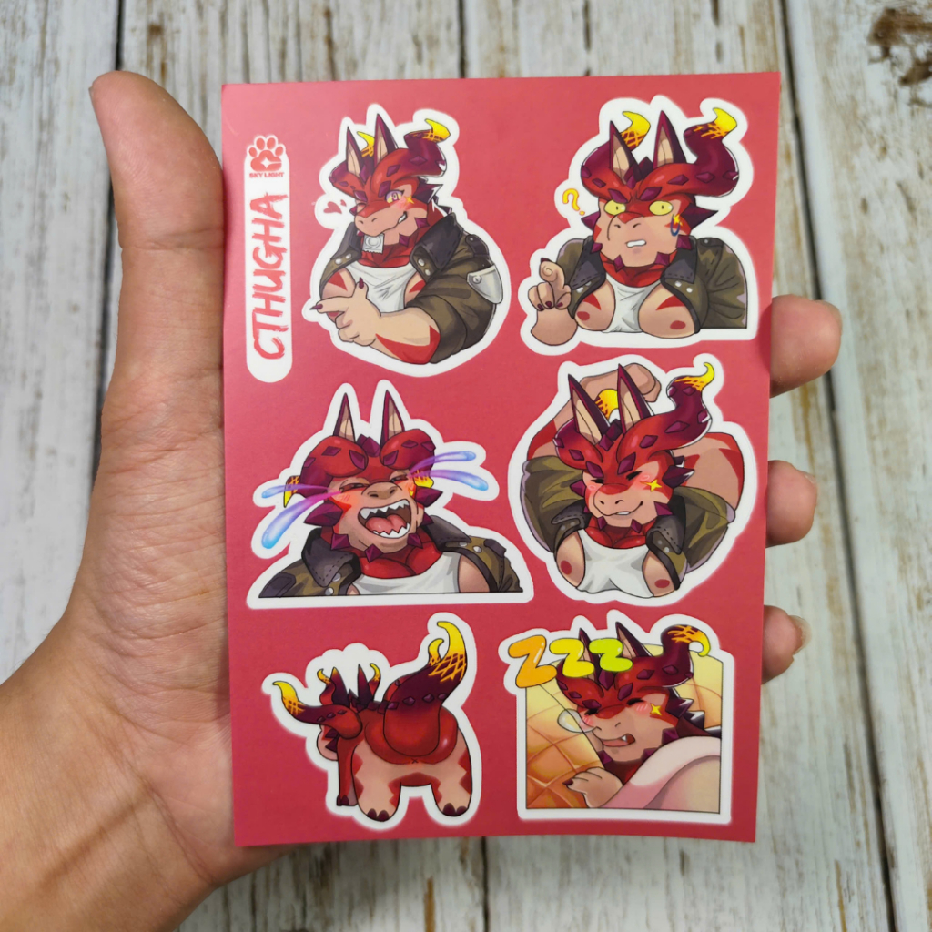 NO.15 CTHUGHA- Sticker Furry Sheet A6 Decal chống nước 4