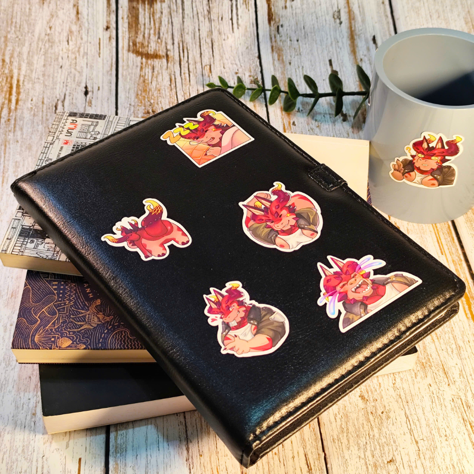 NO.15 CTHUGHA- Sticker Furry Sheet A6 Decal chống nước 3