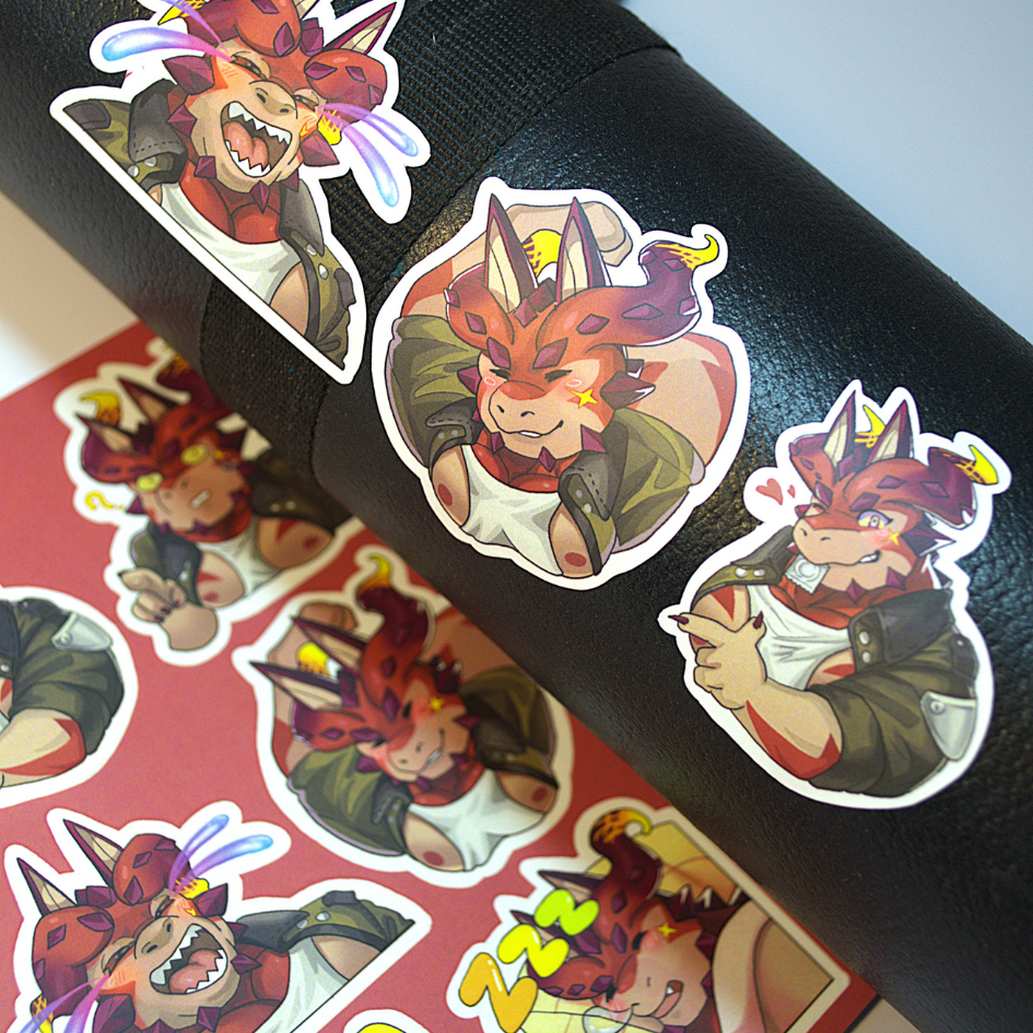 NO.15 CTHUGHA- Sticker Furry Sheet A6 Decal chống nước 5