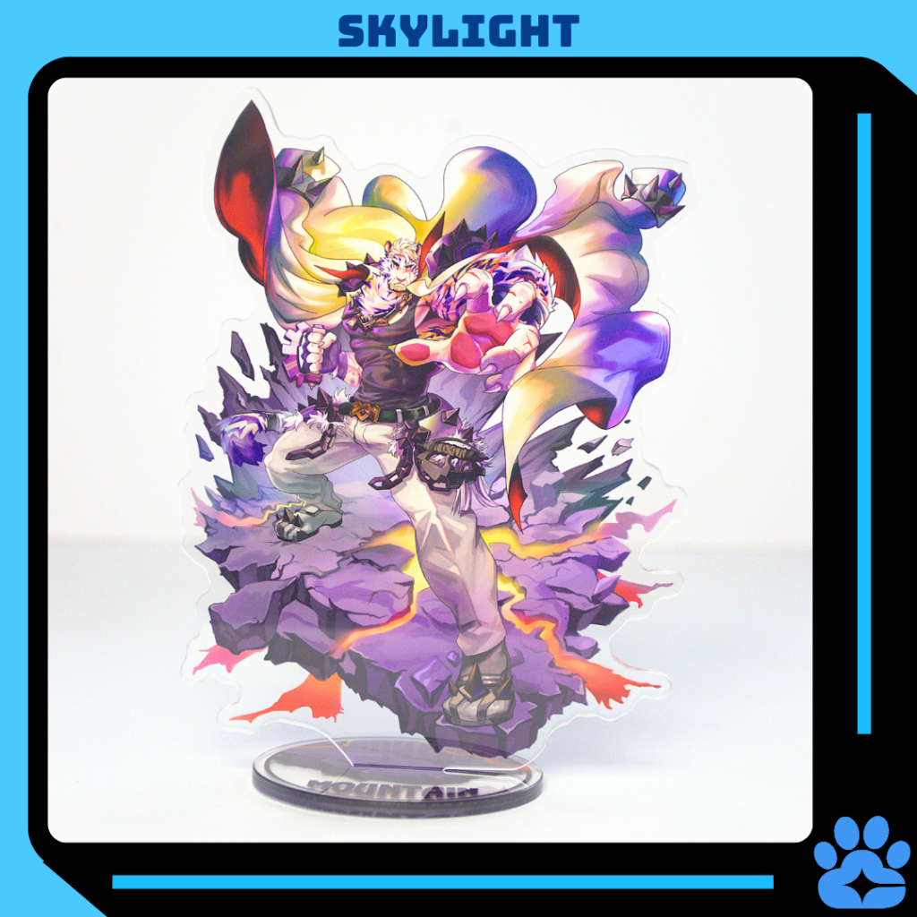 Mô hình/ Standee Furry MOUNTAIN - Arknights - 2 mặt - nhựa Mica - 15cm