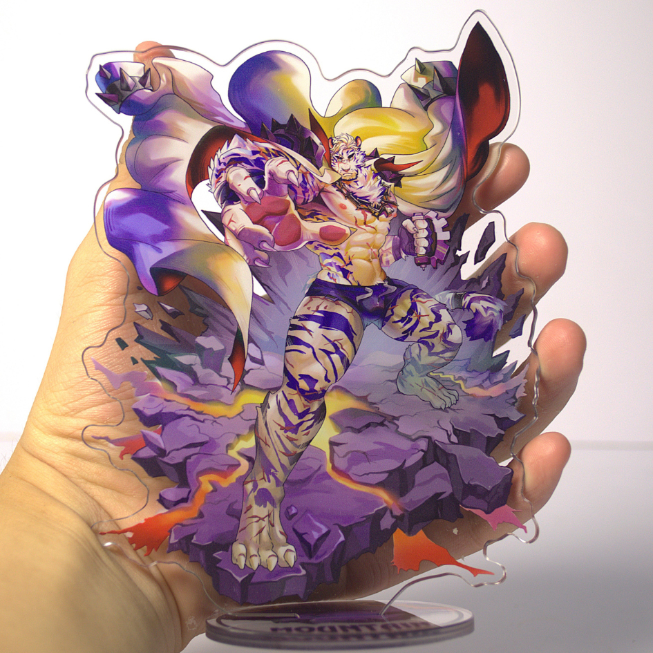 Mô hình/ Standee Furry MOUNTAIN - Arknights - 2 mặt - nhựa Mica - 15cm 5