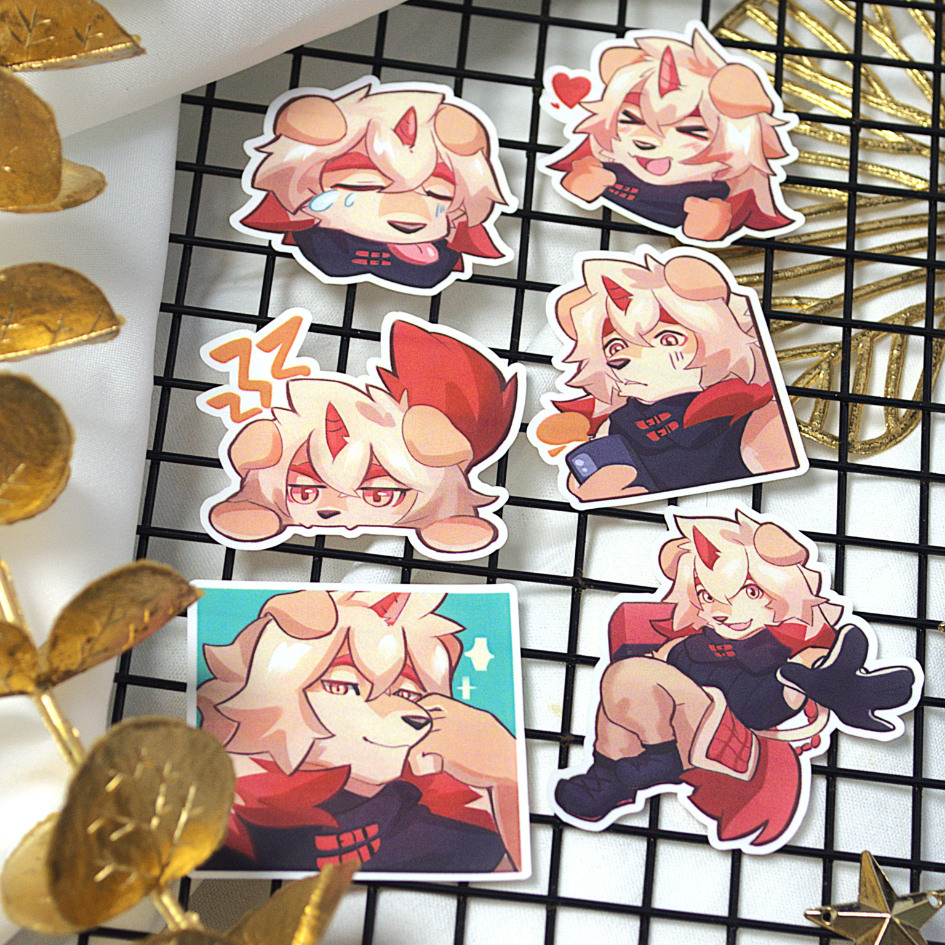 NO.19  HUNG 2 - Arknights - Sticker Furry Sheet A6 Decal chống nước 3