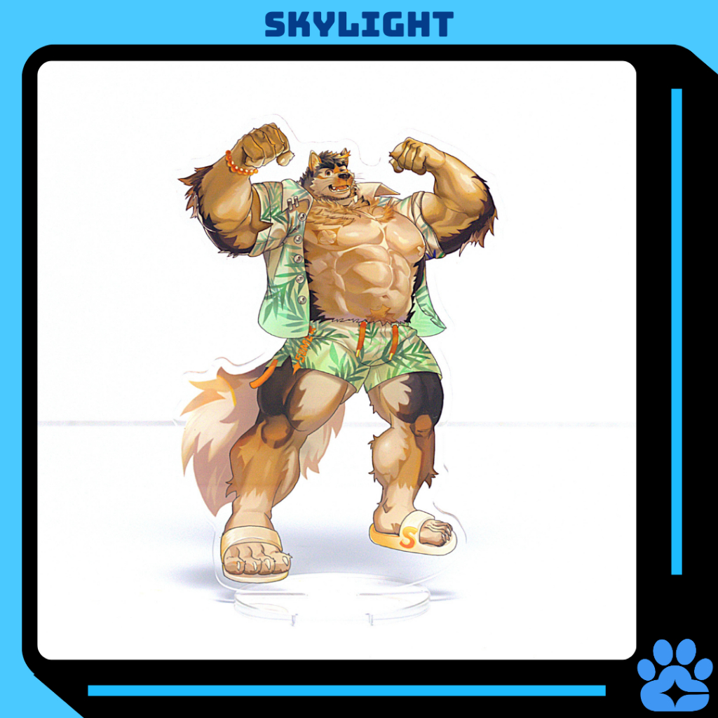 Mô hình/ Standee Furry STERIO - Live A Hero -nhựa Mica-14cm