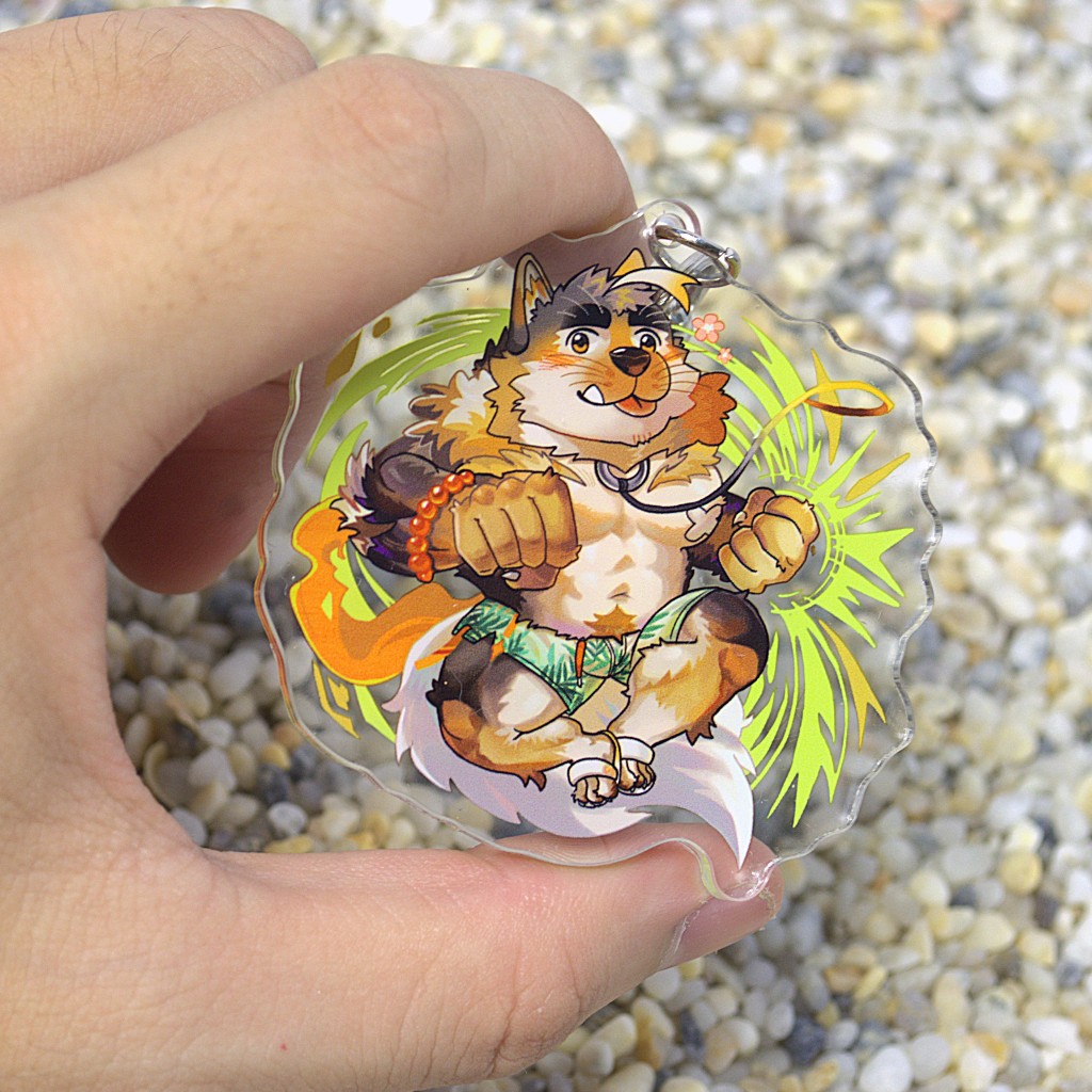 Móc Khóa/Keychain Furry STERIO - Live A Hero - Nhựa Mica 6cm (Rainbow / Trơn) 5