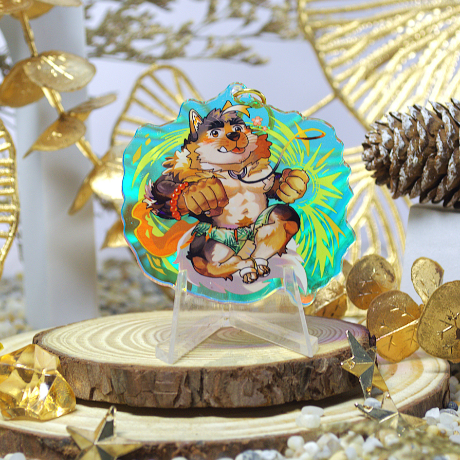 Móc Khóa/Keychain Furry STERIO - Live A Hero - Nhựa Mica 6cm (Rainbow / Trơn) 2