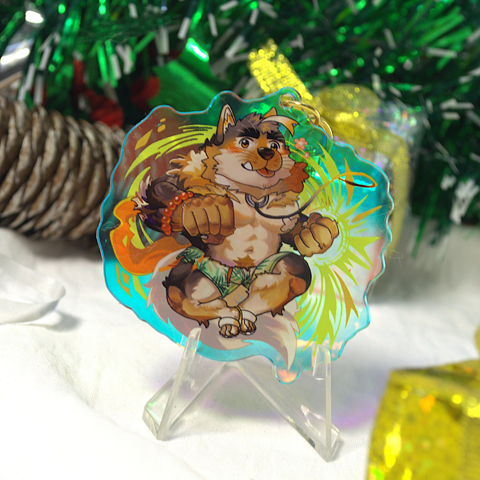 Móc Khóa/Keychain Furry STERIO - Live A Hero - Nhựa Mica 6cm (Rainbow / Trơn) 3