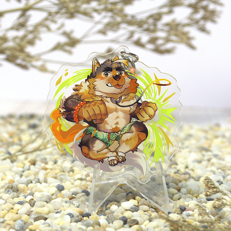 Móc Khóa/Keychain Furry STERIO - Live A Hero - Nhựa Mica 6cm (Rainbow / Trơn) 4