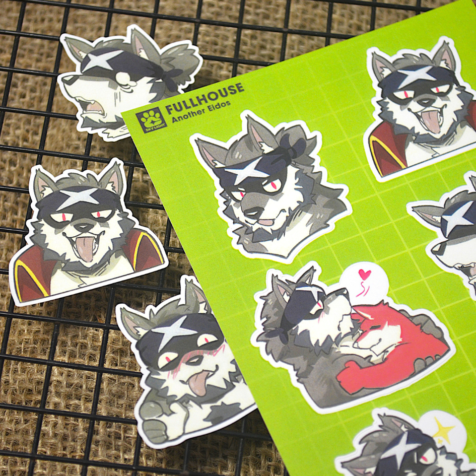 NO.23 FULL HOUSE - Another Eidos - Sticker Furry Sheet A6 Decal chống nước 2