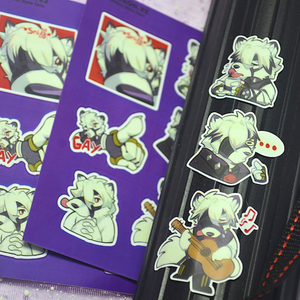 NO.24 VON LYCAON 2 - ZZZ Zenless Zone Zero - Sticker Furry Sheet A6 Decal chống nước 4