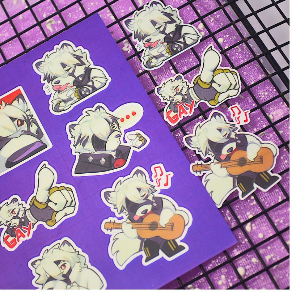 NO.24 VON LYCAON 2 - ZZZ Zenless Zone Zero - Sticker Furry Sheet A6 Decal chống nước 3