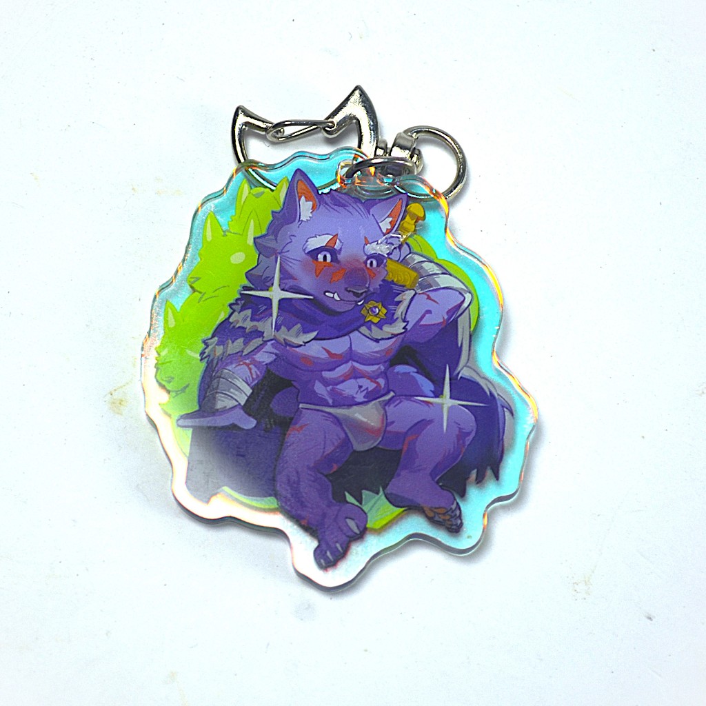 Móc Khóa/Keychain Furry BLAIDD - Elden Ring - 2 Mặt - Nhựa Mica 6cm 2