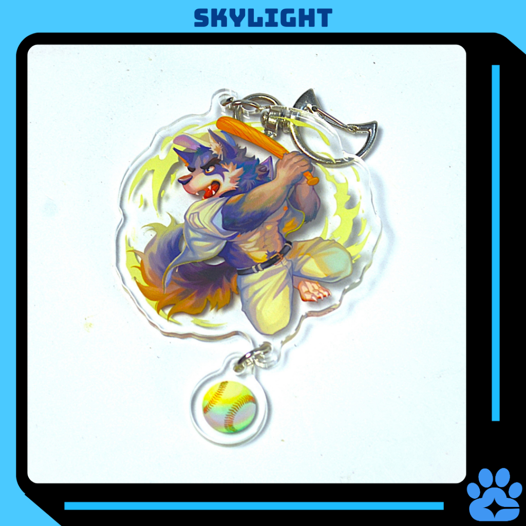 Móc Khóa/Keychain Furry VOLGA - Kemo Coliseum - Gắn Charm - Nhựa Mica 6cm