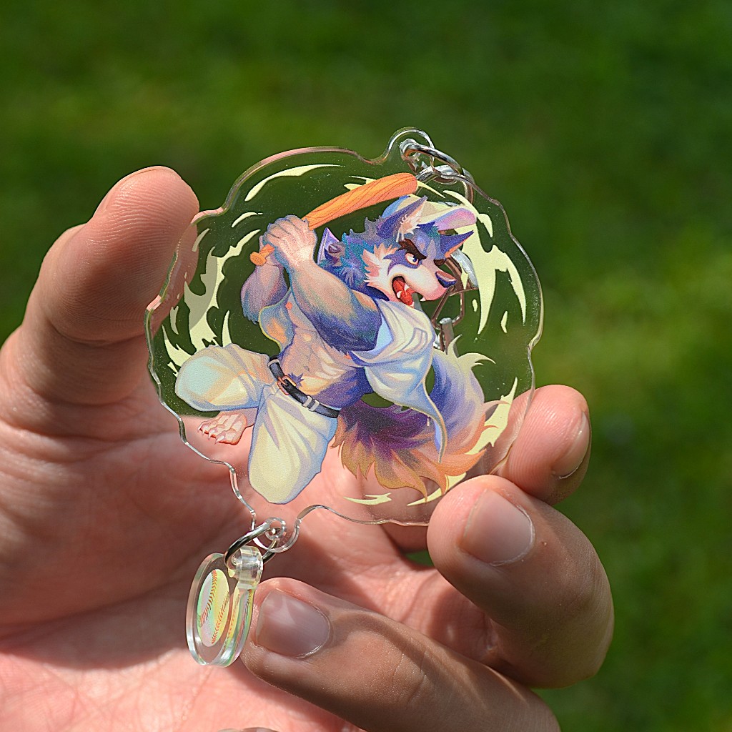 Móc Khóa/Keychain Furry VOLGA - Kemo Coliseum - Gắn Charm - Nhựa Mica 6cm 3