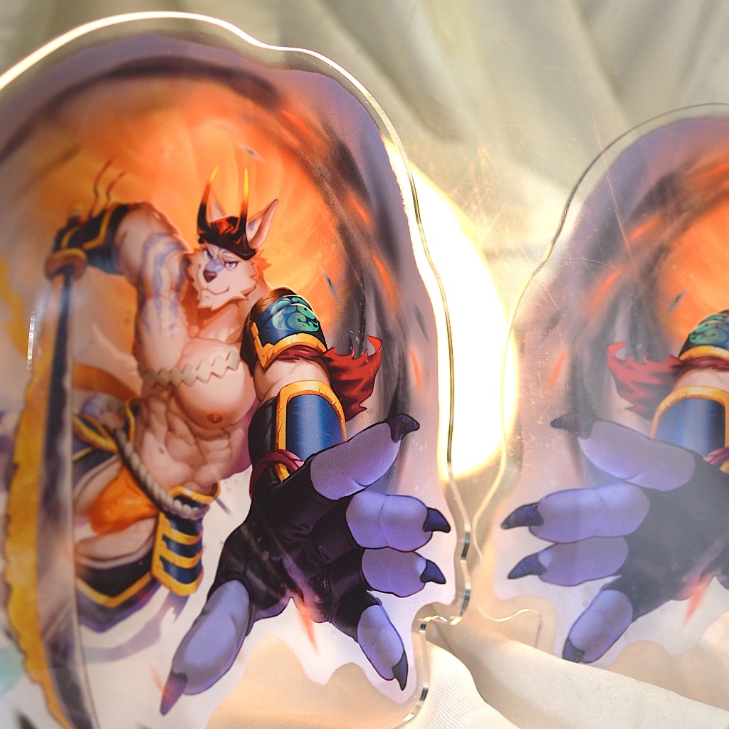 Mô hình/ Standee Furry KUMOYAMA - XXL Woofia -nhựa Mica-14cm 3