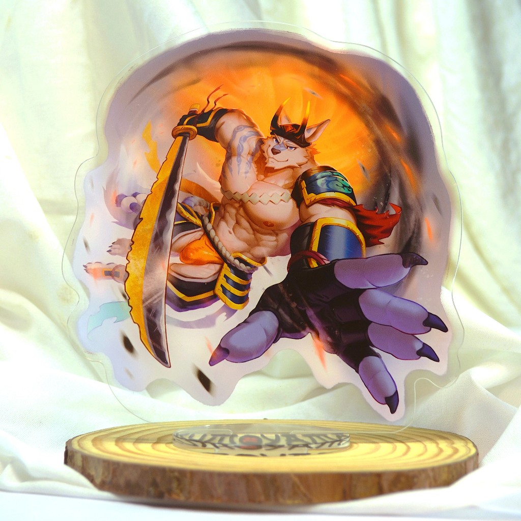 Mô hình/ Standee Furry KUMOYAMA - XXL Woofia -nhựa Mica-14cm 2