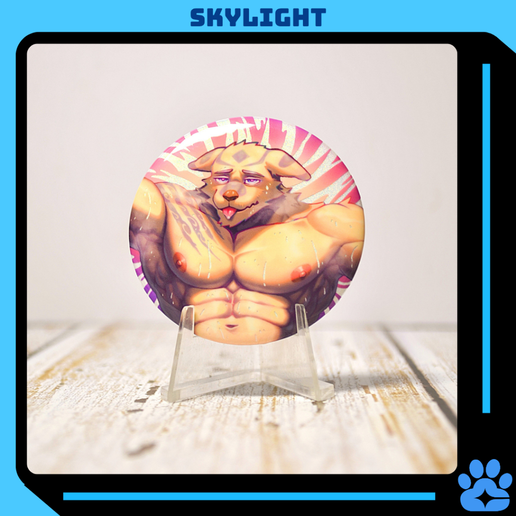 Huy Hiệu/ Badge Furry KUMOYAMA - XXL Woofia - 58mm