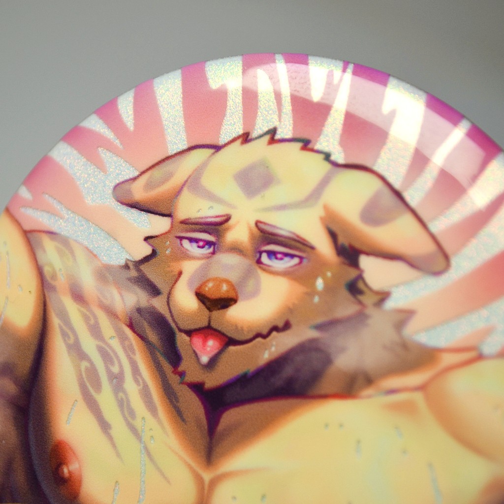 Huy Hiệu/ Badge Furry KUMOYAMA - XXL Woofia - 58mm 5