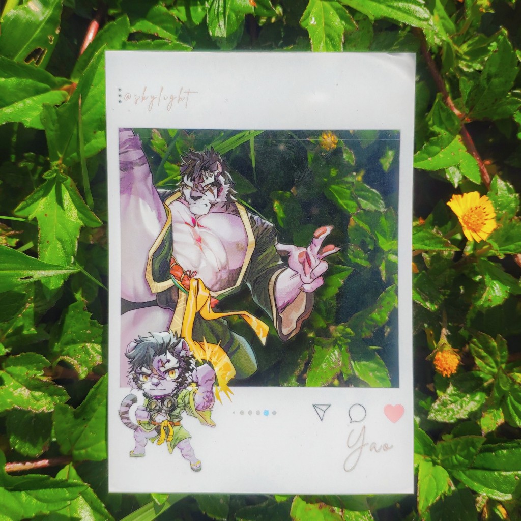 Card Furry MOUNTAIN / YAO - Nhựa PVC dẻo trong suốt - Kích thước A6 5