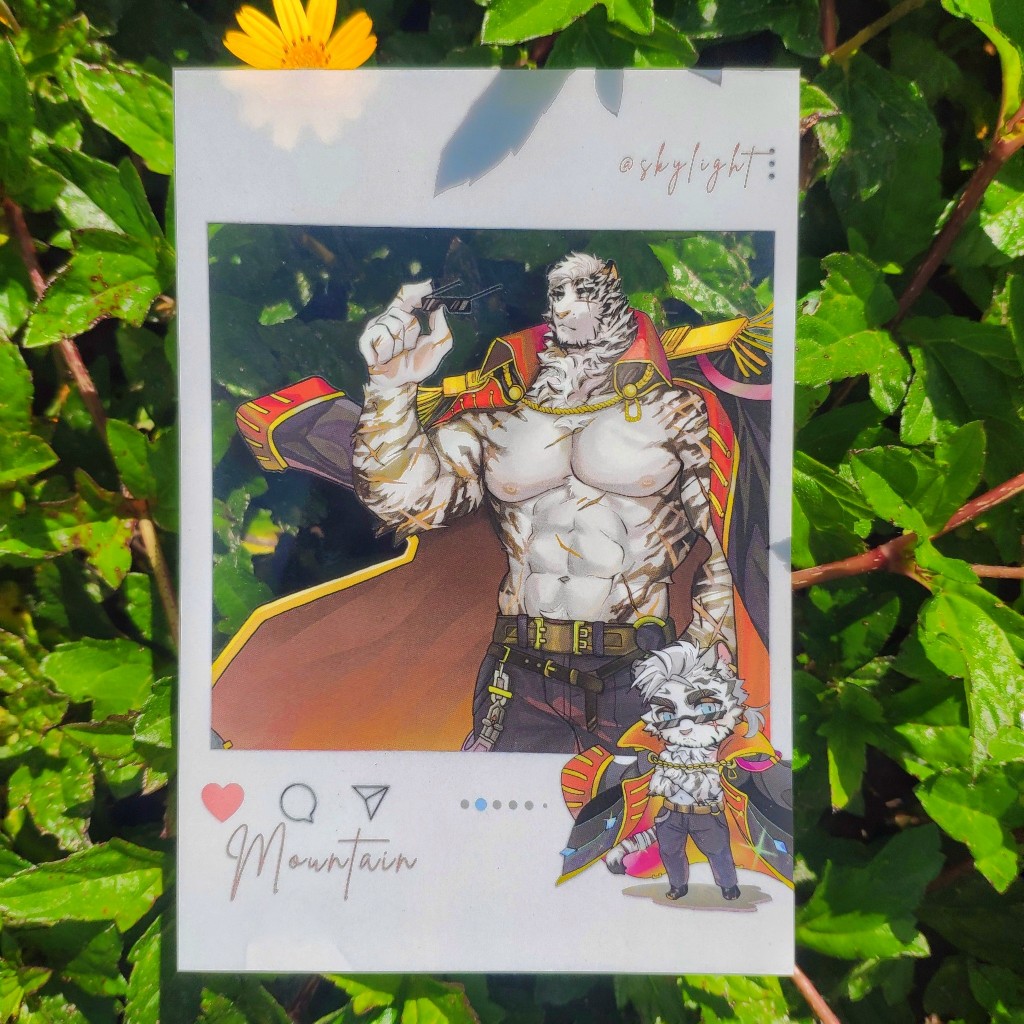 Card Furry MOUNTAIN / YAO - Nhựa PVC dẻo trong suốt - Kích thước A6 4