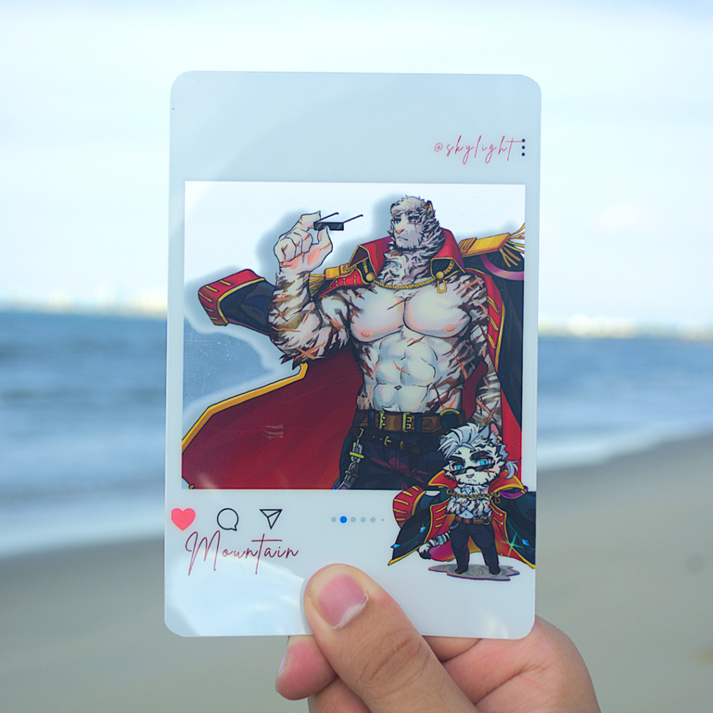 Card Furry MOUNTAIN / YAO - Nhựa PVC dẻo trong suốt - Kích thước A6 2