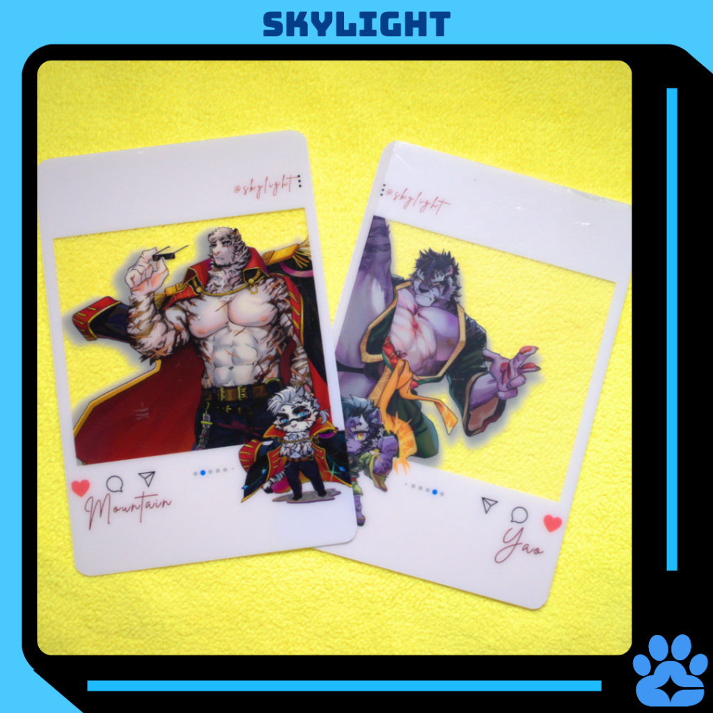 Card Furry MOUNTAIN / YAO - Nhựa PVC dẻo trong suốt - Kích thước A6