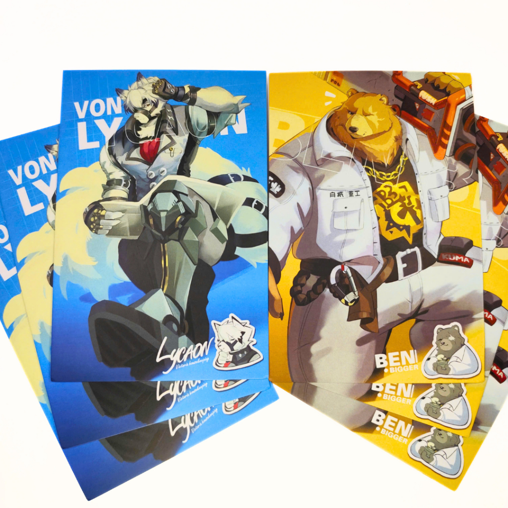 Tấm Art Print A6 Furry VON LYCAON/ BEN BIGGER - Zenless Zone Zero 2